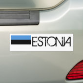 Vlag van Estland Bumpersticker (Op auto)