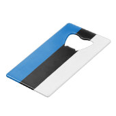 Vlag van Estland Creditkaart Flessenopener (Voorkant Gekanteld)