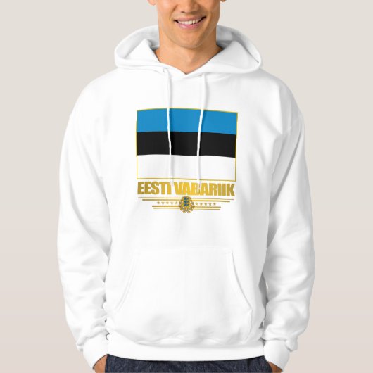 Vlag van Estland (Eesti Lipp) Hoodie (Voorkant)