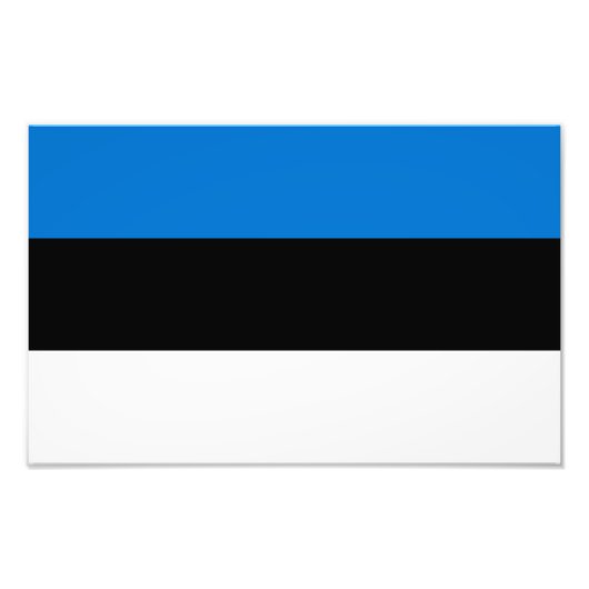 Vlag van Estland Foto Afdruk (Voorkant)