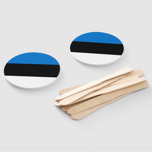 Vlag van Estland Handwaaier (Niet-gemonteerd)