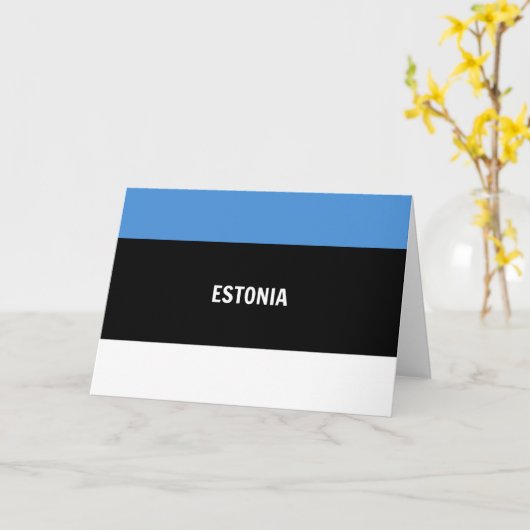Vlag van Estland Kaart (Gele Bloem)