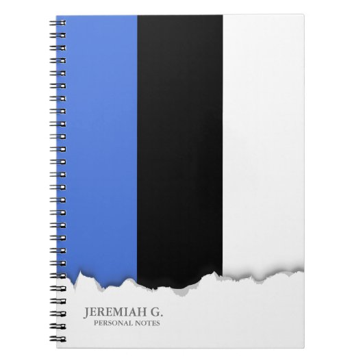 Vlag van Estland Notitieboek (Voorkant)