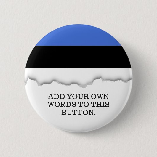Vlag van Estland Ronde Button 5,7 Cm (Voorkant)
