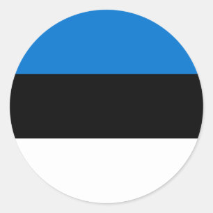 Vlag van Estland Ronde Sticker