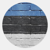 Vlag van Estland Ronde Sticker (Voorkant)