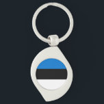Vlag van Estland Sleutelhanger<br><div class="desc">Patriottische vlag van Estland.</div>