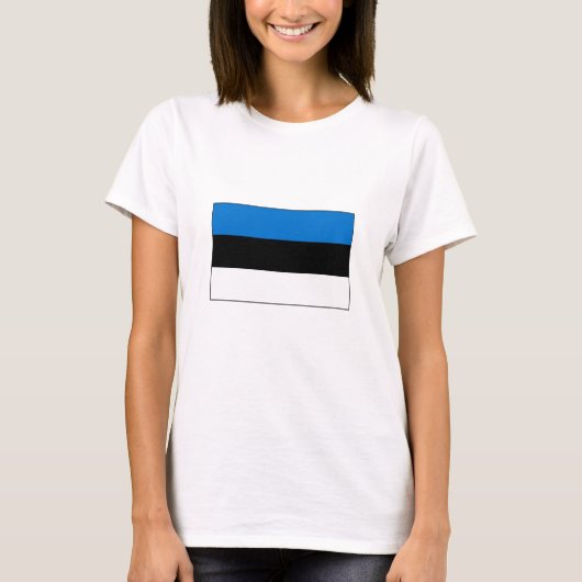 Vlag van Estland T-shirt (Voorkant)