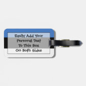 Vlag van Estse Easy ID Personal Bagagelabel (Achterkant horizontaal)