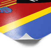 Vlag van Eswatini Foto Afdruk (Hoek)