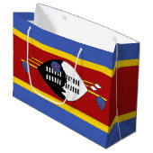 Vlag van Eswatini Groot Cadeauzakje (Voorkant Gekanteld)