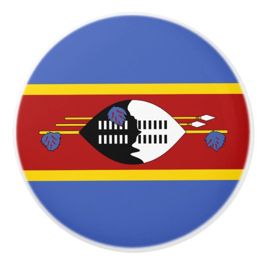 Vlag van Eswatini Keramische Knop (Voorkant)