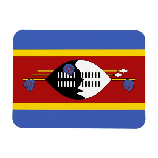 Vlag van Eswatini Magneet (Horizontaal)