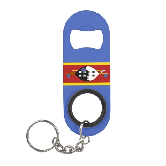 Vlag van Eswatini Mini Flessenopener (Voorkant)