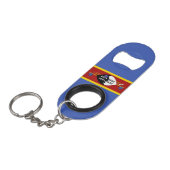 Vlag van Eswatini Mini Flessenopener (Voorkant Gekanteld)