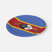Vlag van Eswatini Papieren Bordje (Gekanteld)
