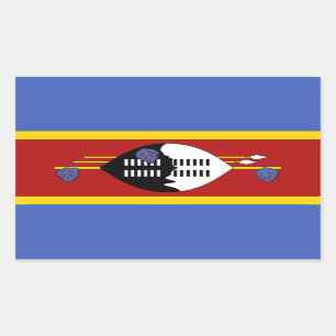 Vlag van Eswatini Rechthoekige Sticker