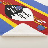 Vlag van Eswatini Sherpa Deken (3/4)