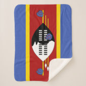 Vlag van Eswatini Sherpa Deken (Voorkant)