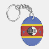 Vlag van Eswatini Sleutelhanger (Voorkant Links)