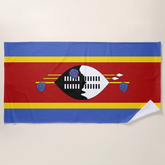 Vlag van Eswatini Strandlaken (Voorkant)