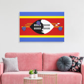 Vlag van Eswatini (Swaziland) Canvas Afdruk (Insitu (Woonkamer))