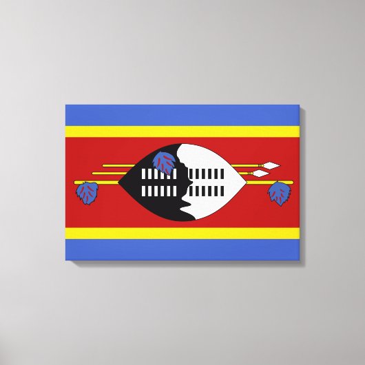 Vlag van Eswatini (Swaziland) Canvas Afdruk (Voorkant)