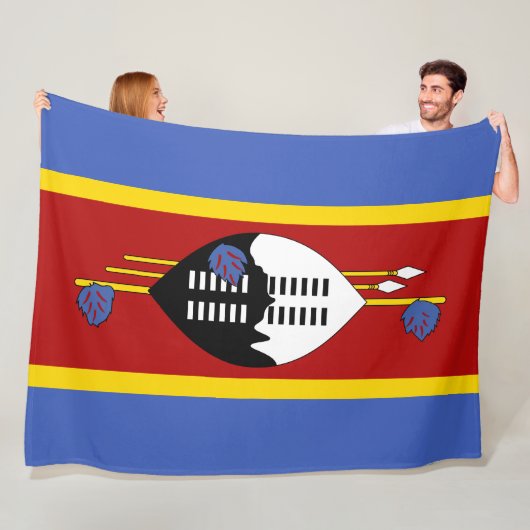 Vlag van Eswatini (Swaziland) Fleece Deken (In situ)