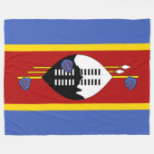 Vlag van Eswatini (Swaziland) Fleece Deken (Voorkant (Horizontaal))
