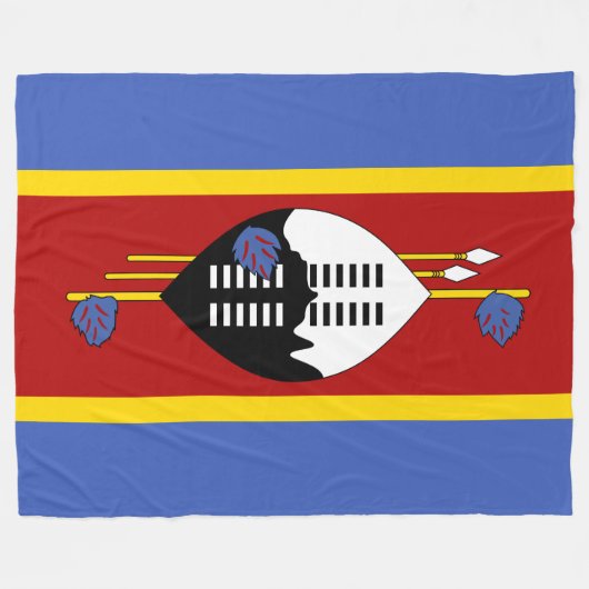 Vlag van Eswatini (Swaziland) Fleece Deken (Voorkant (Horizontaal))