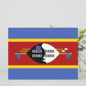 Vlag van Eswatini (Swaziland) Kaart (Staand voorkant)