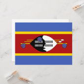 Vlag van Eswatini (Swaziland) Kaart (Voorkant / Achterkant in situ)
