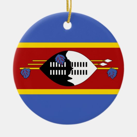 Vlag van Eswatini (Swaziland) Keramisch Ornament (Voorkant)