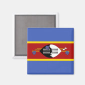 Vlag van Eswatini (Swaziland) Magneet (Voorkant / Achterkant)