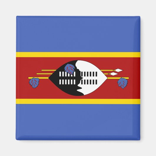 Vlag van Eswatini (Swaziland) Magneet (Voorkant)