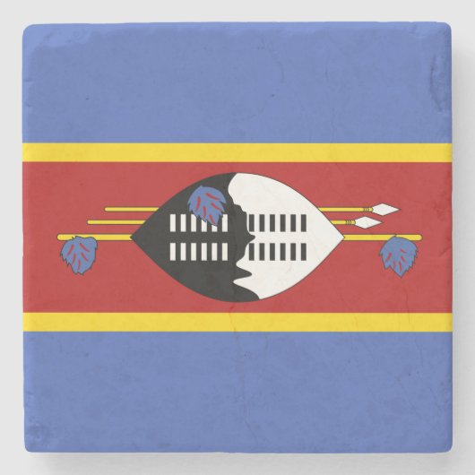 Vlag van Eswatini (Swaziland) Stenen Onderzetter (Voorkant)