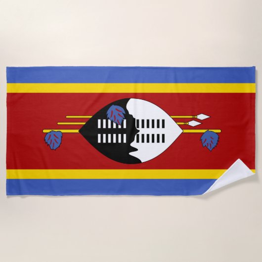 Vlag van Eswatini (Swaziland) Strandlaken (Voorkant)