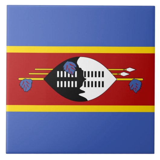 Vlag van Eswatini (Swaziland) Tegeltje (Voorkant)