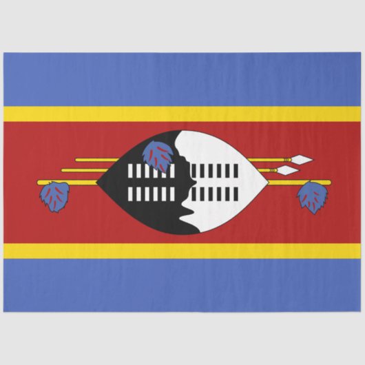 Vlag van Eswatini (Swaziland) Tissuepapier (Voorkant)
