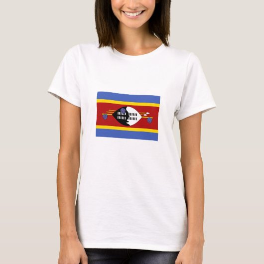 Vlag van Eswatini T-shirt (Voorkant)