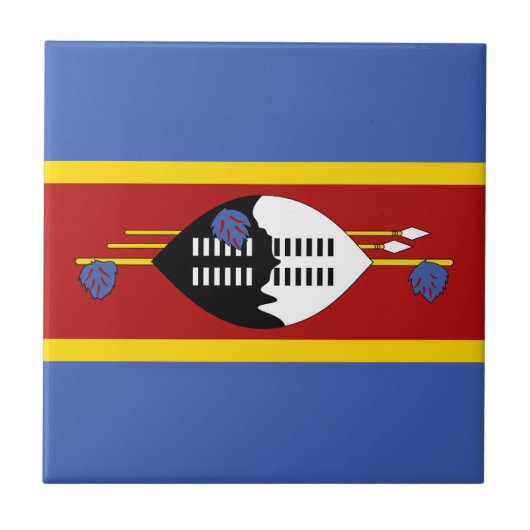 Vlag van Eswatini Tegeltje (Voorkant)