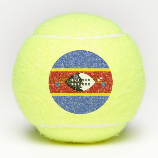 Vlag van Eswatini Tennisballen (Voorkant)