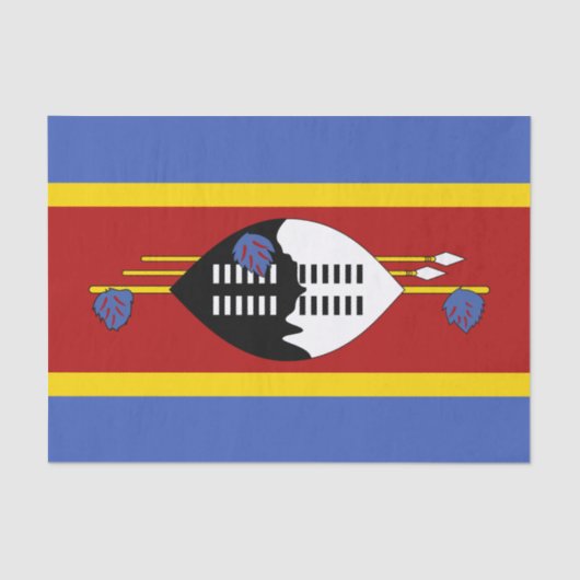 Vlag van Eswatini Tissuepapier (Voorkant)