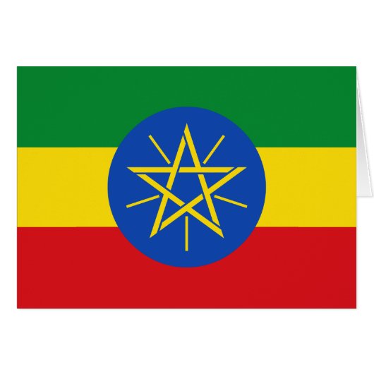 Vlag van Ethiopië (Voorkant Horizontaal)