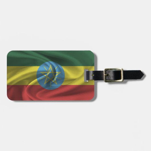 vlag van Ethiopië Bagagelabel (Voorkant horizontaal)
