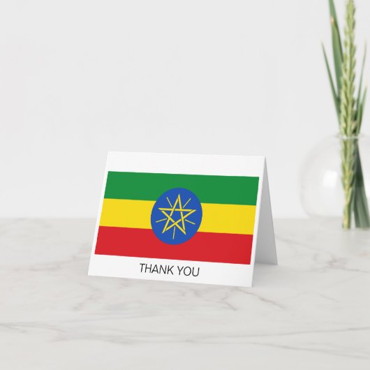 Vlag van Ethiopië Bedankkaart (Voorkant)