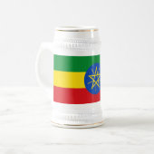 Vlag van Ethiopië Bierpul (Voorkant links)