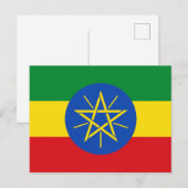 vlag van Ethiopië Briefkaart (Voorkant / Achterkant)