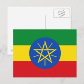Vlag van Ethiopië Briefkaart (Voorkant / Achterkant)