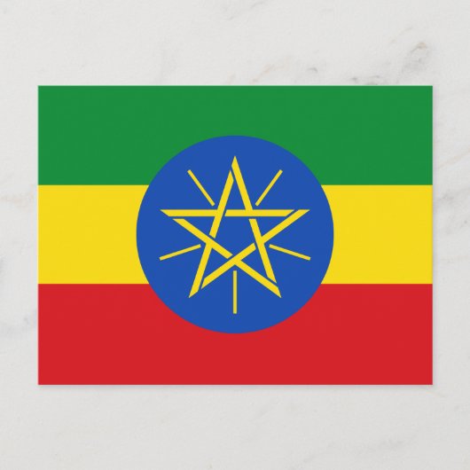 Vlag van Ethiopië Briefkaart (Voorkant)